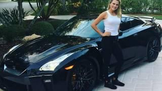 Lexi Thompson shows off new Nissan GT R after winning Race to CME Globe
