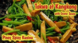 Tokwa and Kangkong with Oyster Sauce Recipe