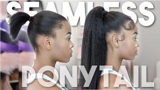 The Viral SEAMLESS CLIP-IN PONYTAIL on SHORT HAIR.. Ft. CurlsQueen 
