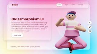 How to Make Website using Html CSS  Glassmorphism Website