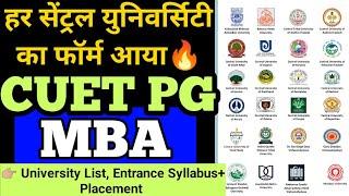 CUET MBA Admission 2022  MBA Entrance Exam Syllabus 2022  MBA central university