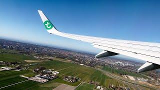 Transavia Boeing 737-800 Cloudless & Smooth Departure from Amsterdam Airport Schiphol 4K 60fps