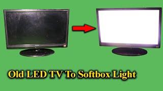 DIY Softbox Light From Old LEDLCD TV  Reuse OLD TV