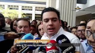 Cortizo presenta a Carrizo ante el TE como su vicepresidente