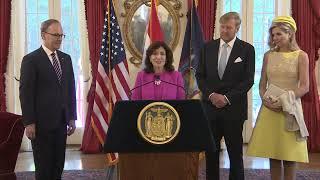 Governor Hochul Welcomes Their Majesties King Willem-Alexander and Queen Máxima of the Netherlands