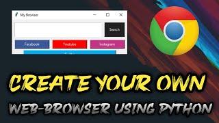 How to Create GUI web browser using python  tkinter gui  web browser using python  AviUpadhyay