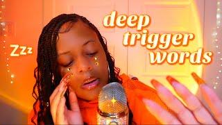 ASMR  deep in your ear trigger words breathy whispers close up shivers