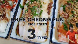 CHEE CHEONG FUN -RICE ROLLS- 3 TYPES