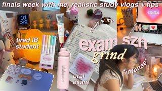˚ full week STUDY VLOG *intense*  surviving finals note taking +study tips IB highschool jr