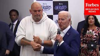 JUST IN President Biden Joins John Fetterman At Biden-Harris Event In Pennsylvania