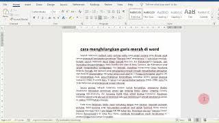 Cara Menghilangkan Garis Merah di Word