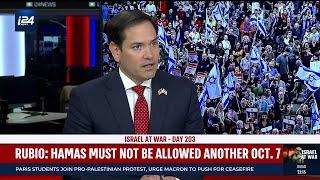 FULL INTERVIEW Senator Marco Rubio visits Israel says threat from Hezbollah cant be ignored
