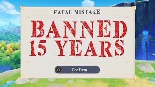 15 YEARS BAN after player SKIPPING Genshin Story Plot