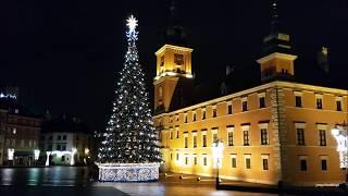 Warszawa  Warsaw Świąteczna iluminacja 2019 - Choinka na Placu Zamkowym  Christmas tree 2019