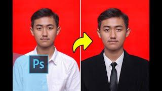 CARA EDIT PAS PHOTO PAKAI JAS DI PHOTOSHOP - TUTORIAL PHOTOSHOP