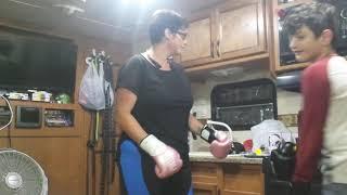 MOM and SON fight BATTLE rematch SPARRING