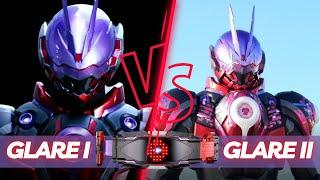 KAMEN RIDER GLARE  VS KAMEN RIDER GLARE 2 HENSHIN