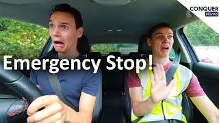 Emergency Stop on the UK Driving Test - with and without ABS