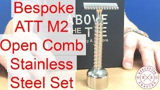 Above The Tie M2 Ridged Stainless Steel Handle Open Comb Safety Razor