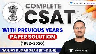 Complete CSAT  Previous Years Paper Solution 1993-2020  UPSC CSEIAS 2022  Sanjay Kumar Shah