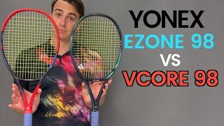 Whats the difference between the Yonex VCORE 98 V7 and 2022 EZONE 98?  Rackets & Runners