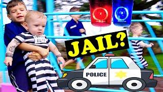 BABY ESCAPE POLICE Community Service at the Park Babies Clean Up Litter Funniest Kids Videos