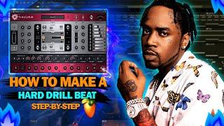 HOW TO MAKE A HARD DRILL BEAT WITH STOCK PLUGINS FL Studio 