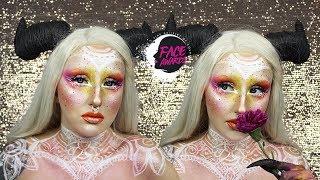 SPRING DEMON  Avant Garde Makeup Tutorial & Lace Body Paint