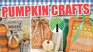 EASY Pumpkin Dollar Tree FALL Crafts  Farmhouse DIY Decor