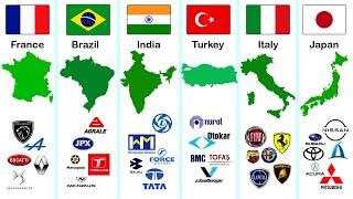 CAR BRANDS from FRANCE KOREA TURKEY INDIA BRASIL THAILAND SPAIN RUSSIA JAPAN CZECH GERMANY