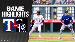 Rangers vs. Rockies Game Highlights 51224  MLB Highlights