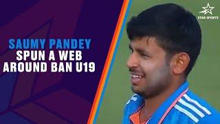 IND U19 Saumy Pandey Picked Up 4 Wickets Against BAN U19