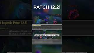 Patch notes 12.21 League of Legends #lolshorts