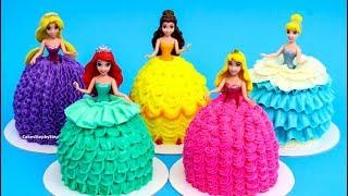 PRINCESS Dress Cupcakes  Magic Clip DOLLS Mini Cakes - Buttercream Decorating Ideas