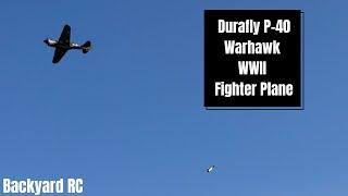 Durafly P-40 Warhawk WWII Fighter Plane Windy flight