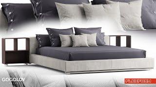 №199. Modeling Bed  Flexform groundpiece bed  Autodesk 3ds Max & marvelous designer