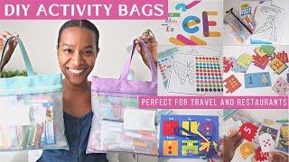 DIY ACTIVITY BAGS  RESTAURANT & TRAVEL  BUSY BAGS FOR TODDLERS AND YOUNG CHILDREN