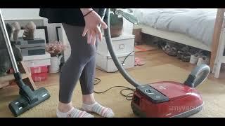 Asmr Sound. Cleaning the floor by using the vacuumer