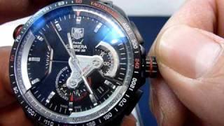 Tag Heuer CAV5185 Gran Carrera cal 36. how to adjust time date and handle screwed crown