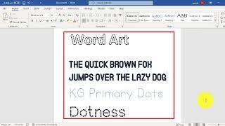 How to Create Tracing letter or Word in Ms word  Dotted font for tracing in word