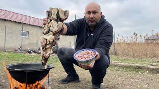 Mountain soup with dried meat Burchak-shurpa