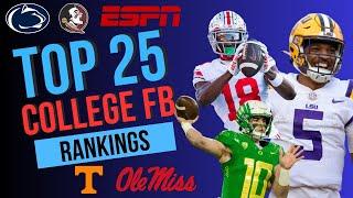 ESPNs Top 25 College Football Teams l Did they get these right?