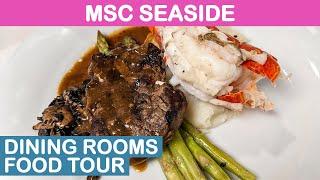 MSC Seaside Main Dining Rooms Food Tour