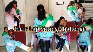 Chair Lap Sitting Challenge  The Challenge Of Two Sisters  Multiple Indoor Games Funny Video 2022