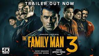 The Family Man Season 3 - Teaser Trailer 4K  Raj & DK  Manoj Bajpayee Samantha  Amazon Original