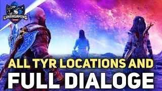 All Real TYR Post Game Scenes Dialogue and Locations God of War Ragnarok