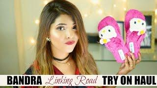 BANDRA LINKING ROAD TRY ON HAUL  INDIAN STREET SHOPPING HAUL  HINA ATTAR