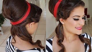 Big Bun Retro Style Vintage Style Moño Grande Look for Pictures