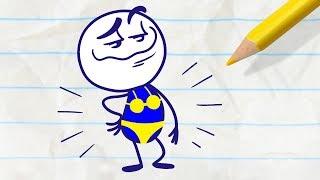 Pencilmate Steals a Pearl -in- KEEP CLAM AND CARRY ON - Pencilmation Cartoons