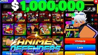 I Logged Into THE BEST ACCOUNT $1 MILLION ROBUX In Anime Defenders UPD 2